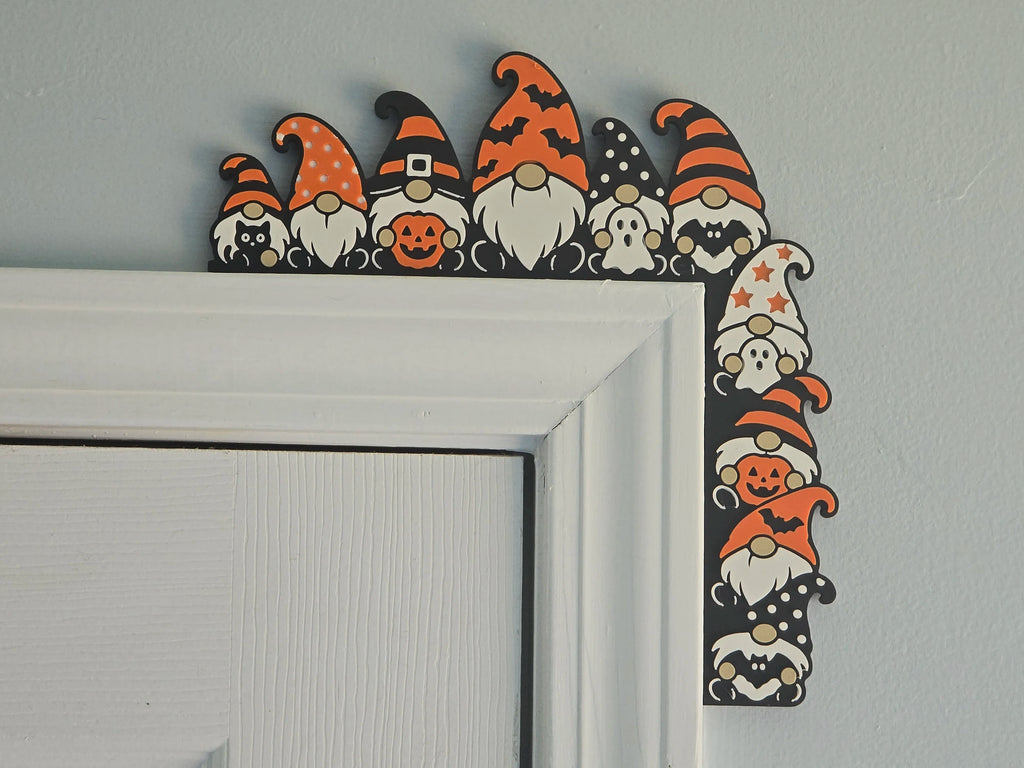Halloween Gnome Door Frame Corner Decor 9.5" inches in Left or Right