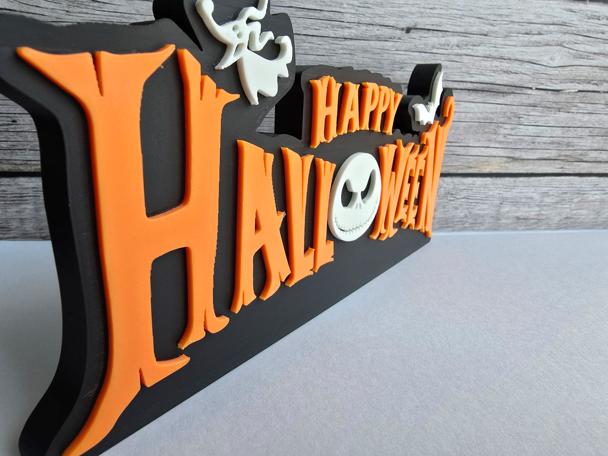 Jack Happy Halloween Sign - Free Standing - 10 inches long