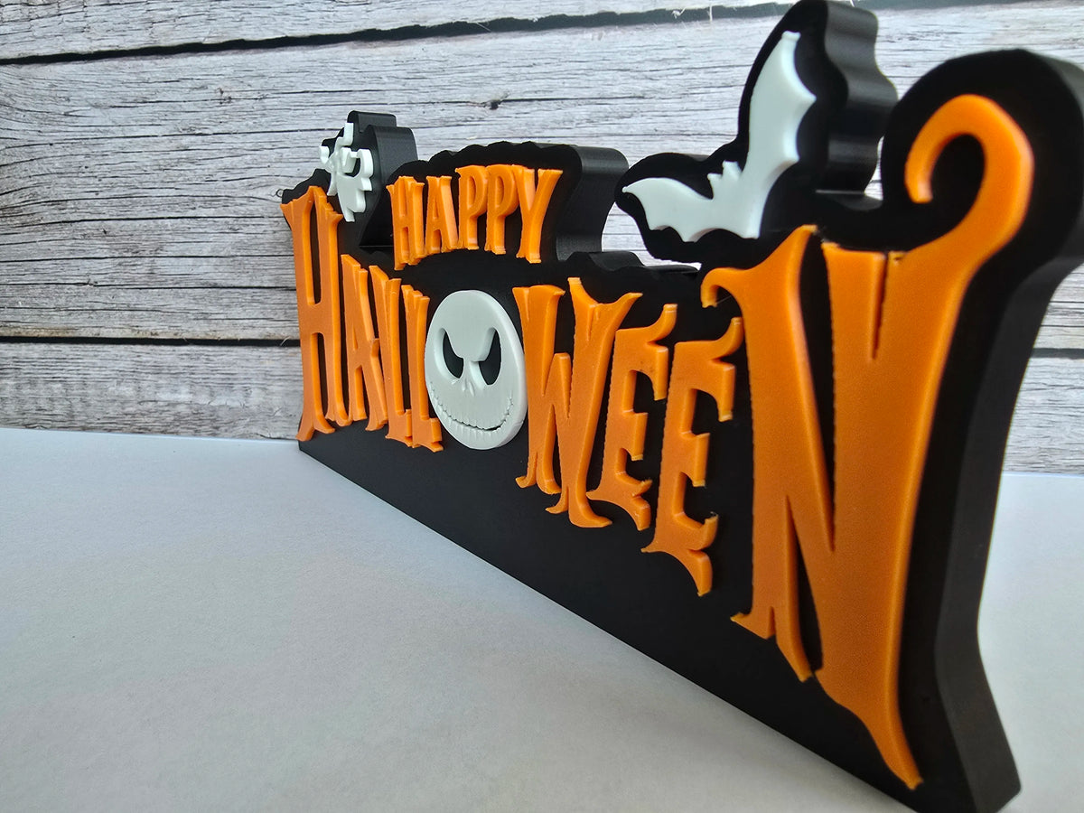Jack Happy Halloween Sign - Free Standing - 10 inches long