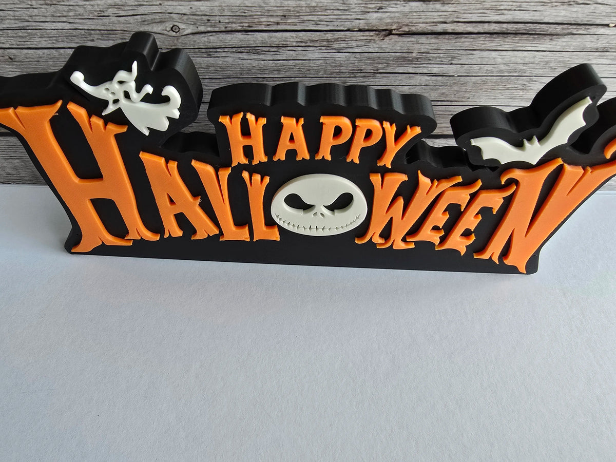 Jack Happy Halloween Sign - Free Standing - 10 inches long