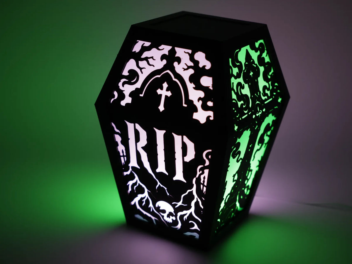 Halloween - Modular lantern coffin Tealight or LED Lamp option