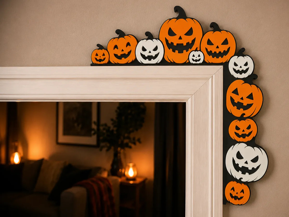 Halloween - Pumpkin Door Frame Corner - LEFT CORNER