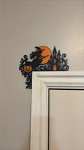 Halloween - Witch on a Broom Door Frame Corner - LEFT or RIGHT Available