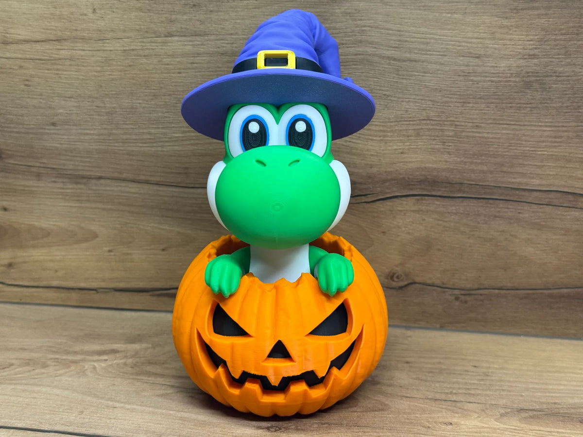 Halloween Yoshi in a Pumpkin Figure
