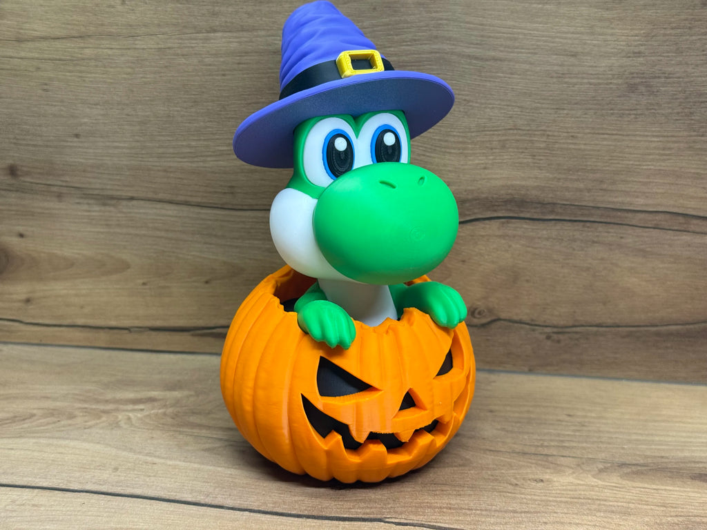 Halloween Yoshi in a Pumpkin Figure