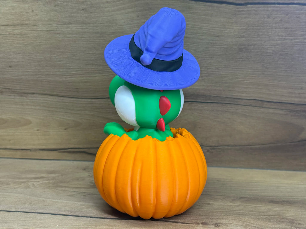 Halloween Yoshi in a Pumpkin Figure