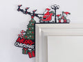 Santa / Elves Merry Christmas Door Frame Corner - LEFT or RIGHT Available