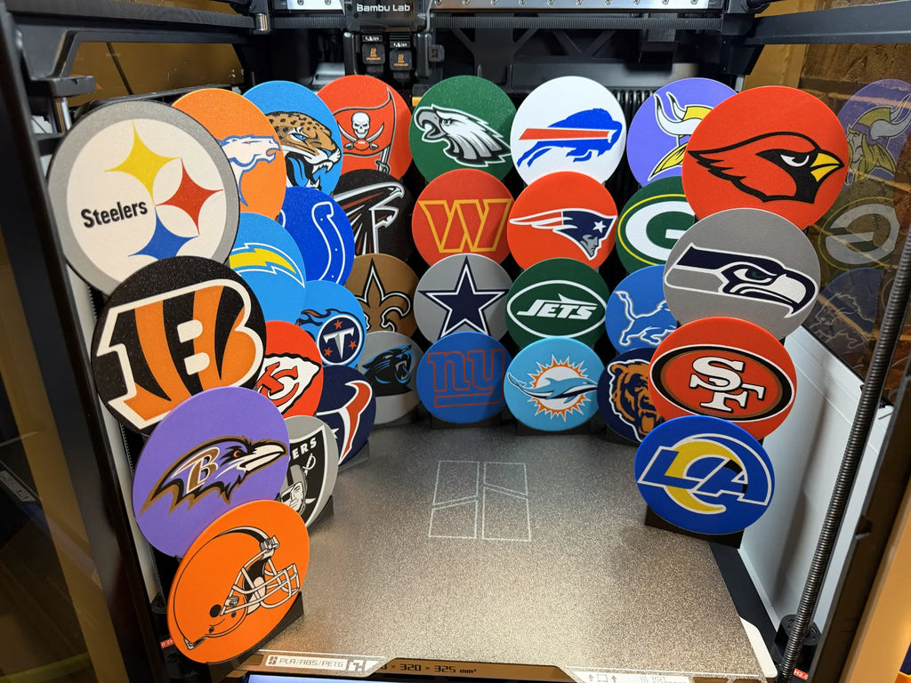 All NFL Sports Team Coasters - Set of 4 with holder