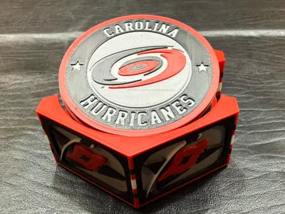 NHL Fan Stand Coaster Set - ALL NHL Teams - Includes 5 Coasters and Stadium Holder with Team Board Logos
