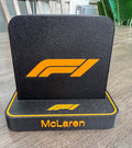 F1 Coasters x 6 w/ Holder - McLaren Orange