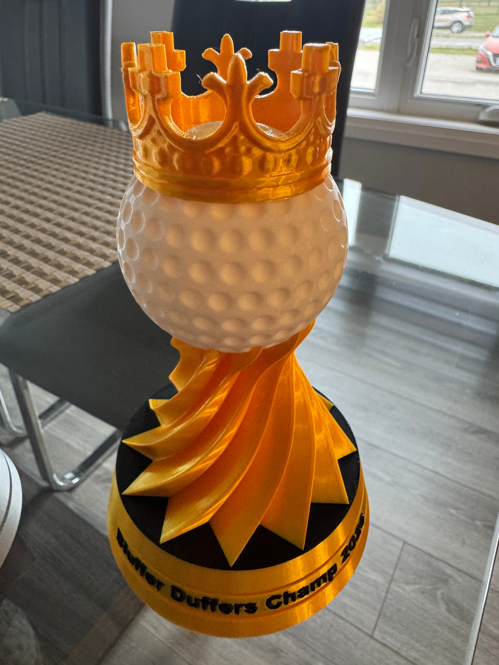 Golf Trophy - Gold / Silver / Bronze w/ Lettering