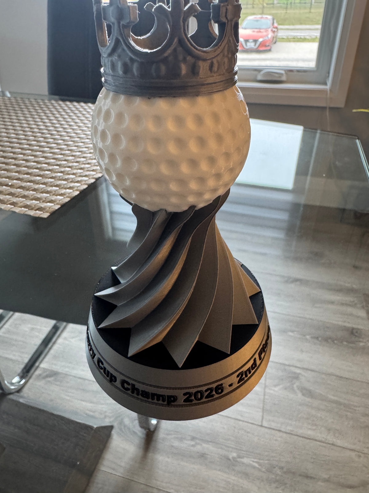 Golf Trophy - Gold / Silver / Bronze w/ Lettering