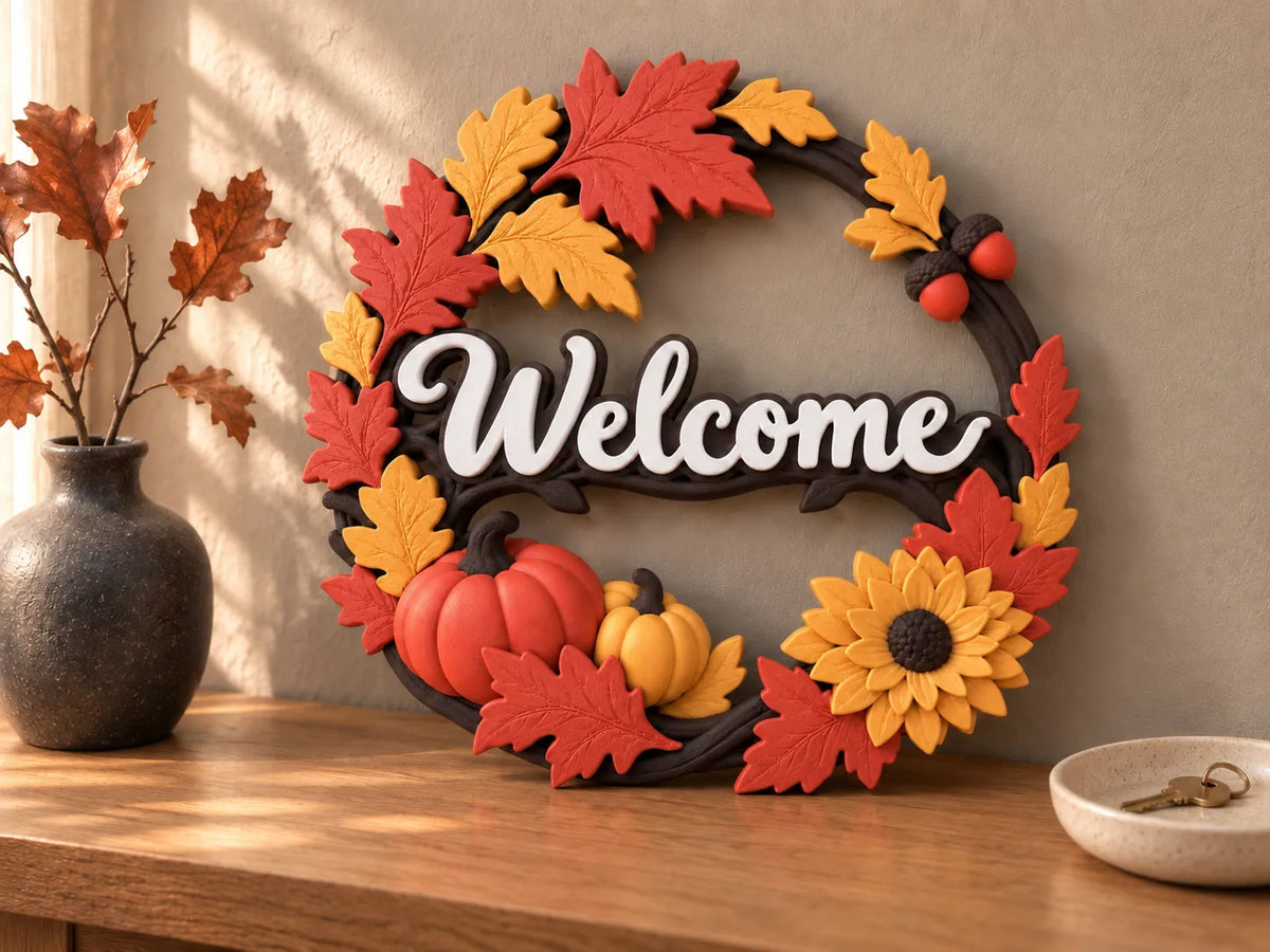 Welcome to Autumn – Fall Door Wreath